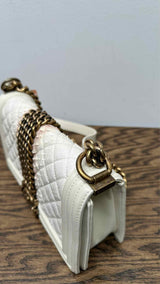 Chanel Python Rock Chain Small Boy Bag