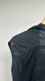 Rick Owens N/S Front-embroidered Drape Top