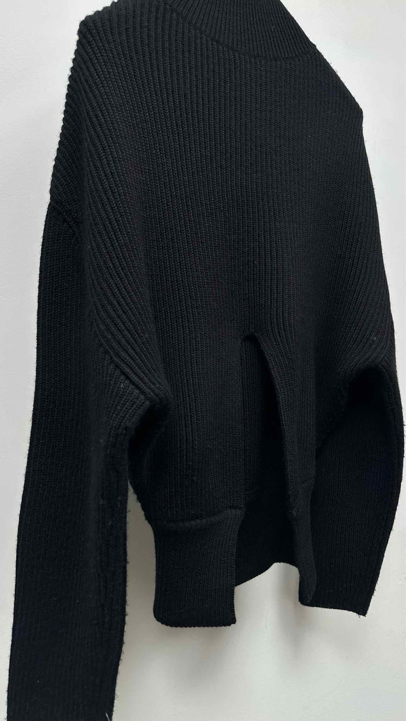 Balenciaga Neck-logo Rib Wide Sweater