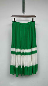 Dries Van Noten Two-tone Pleated Long Skirt