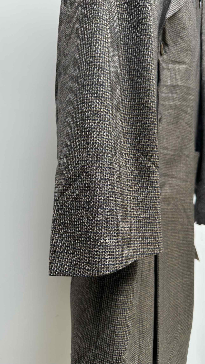 Balenciaga Double-breasted Houndstooth Oversized Long Coat