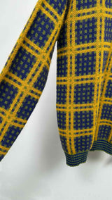 Marni Checked V-Neck Plaid Sweater