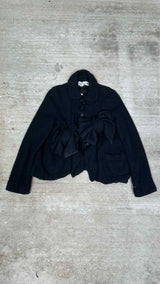 Comme Des Garcons Girl Boiled Wool Bow Detailed Suits