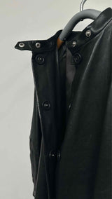 PRADA Cocoon Leather Coat