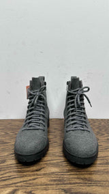 Jimmy Choo Whipstitch-Trim Combat Boots