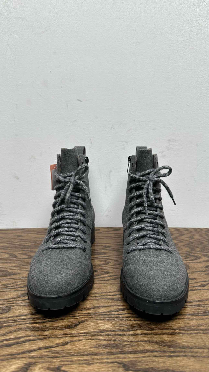 Jimmy Choo Whipstitch-Trim Combat Boots