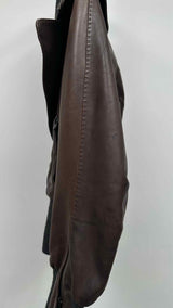 Donna Karan Knit-hybrid Shawl-collar Leather Jacket