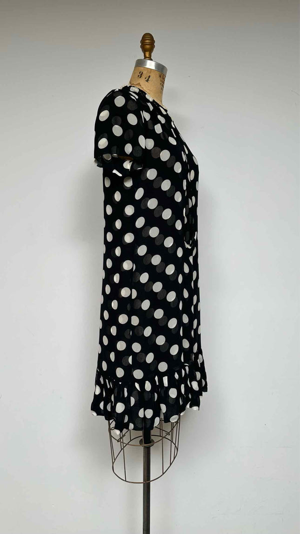 Junya Watanabe S/S Pearl-neck Sheer Polka-dot Dress