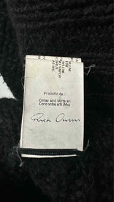 Rick Owens Suede-sleeve Knitted Gawn