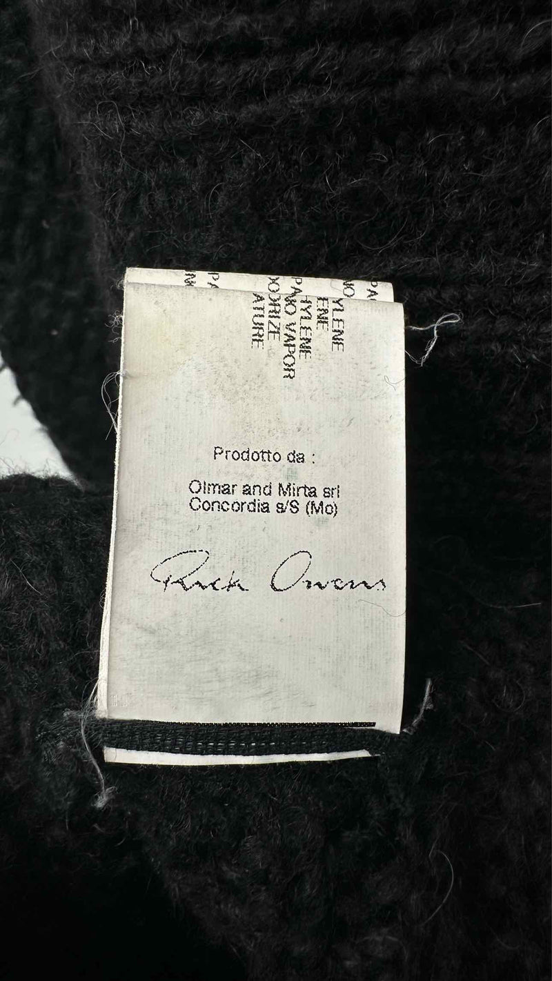 Rick Owens Suede-sleeve Knitted Gawn