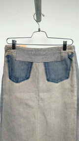 Margiela Artisanal Deconstructed Fray Denim Skirt