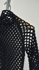 Alaia High-neck Fish-net Sweater
