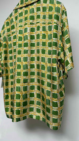 Marni S/S Check Fields Camp Silk Shirt