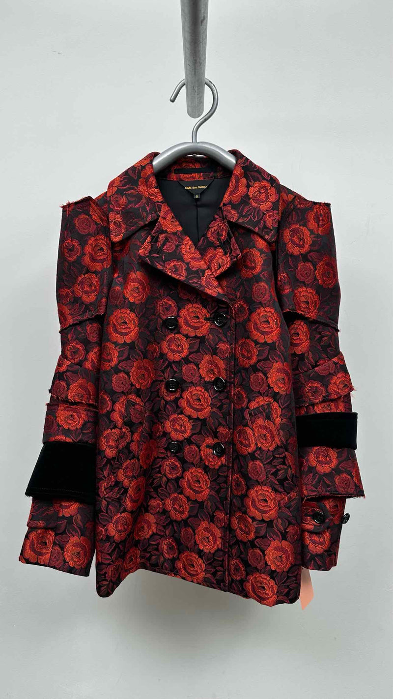 Comme Des Garcons Rose Jacquard Pea Armour Coat