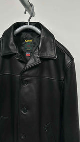 Schott X Supreme Leather Car Coat