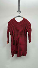 Issey Miyake H/S V-neck Wavy-pleated Long Top