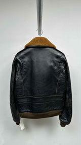 Saint Laurent Shearling-collar Distressed Leather Flight Jacket