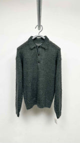 AURALEE Brushed Super kids Mohair Polo Sweater
