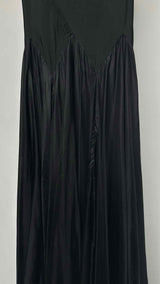 Rick Owens High-waisted Hybrid Silk Maxi Skirt