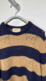 Gucci GG Open-stitch Stripe Sweater