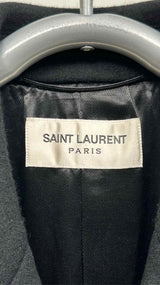 Saint Laurent Metal-button Double-breasted Military Chester Coat