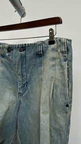 Devoa Stained Baggy Jeans