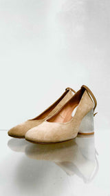 Margiela Glitter-heel Suede Pumps