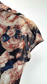 Jean Paul Gaultier S/S Rose Mesh Draped Long Dress