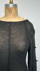 Eckhaus Latta L/S Back-open Mesh Knit Long Dress