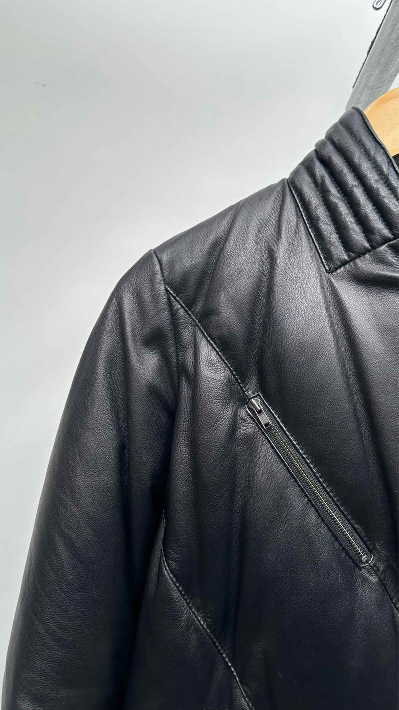 Helmut Lang Leather Down Jacket
