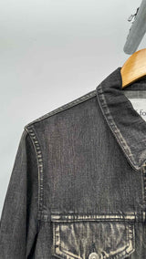 Y's for Men Acid Wash Dip-Dye Cuff Denim Jacket