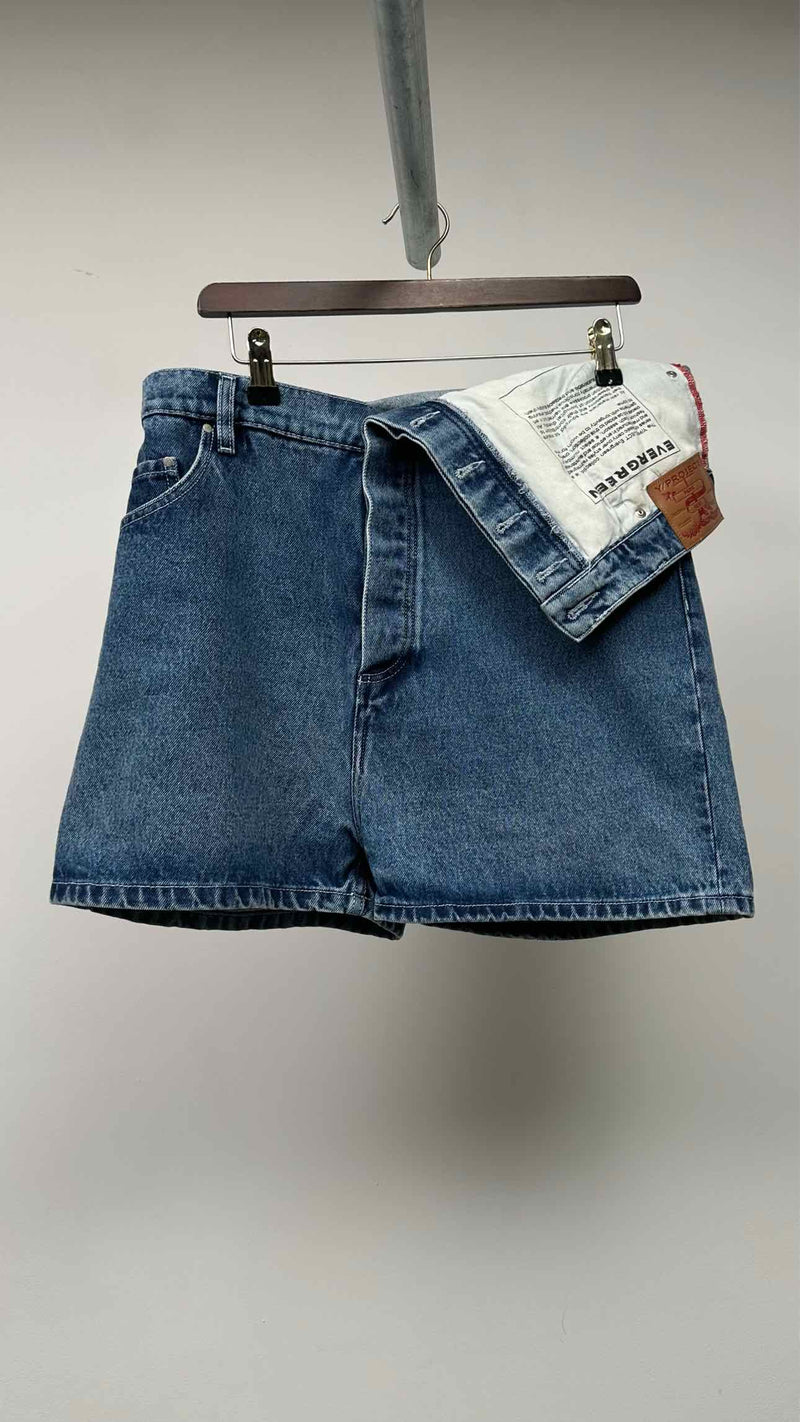 Y/ Project Asymmetrical Holde & Waist Denim Shorts