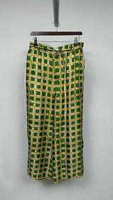 Marni Check Fields Silk Wide Easy Pants