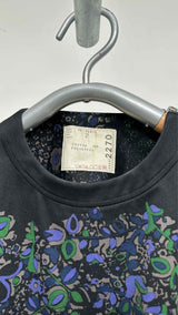 Sacai S/S Back-Pleated Floral Top