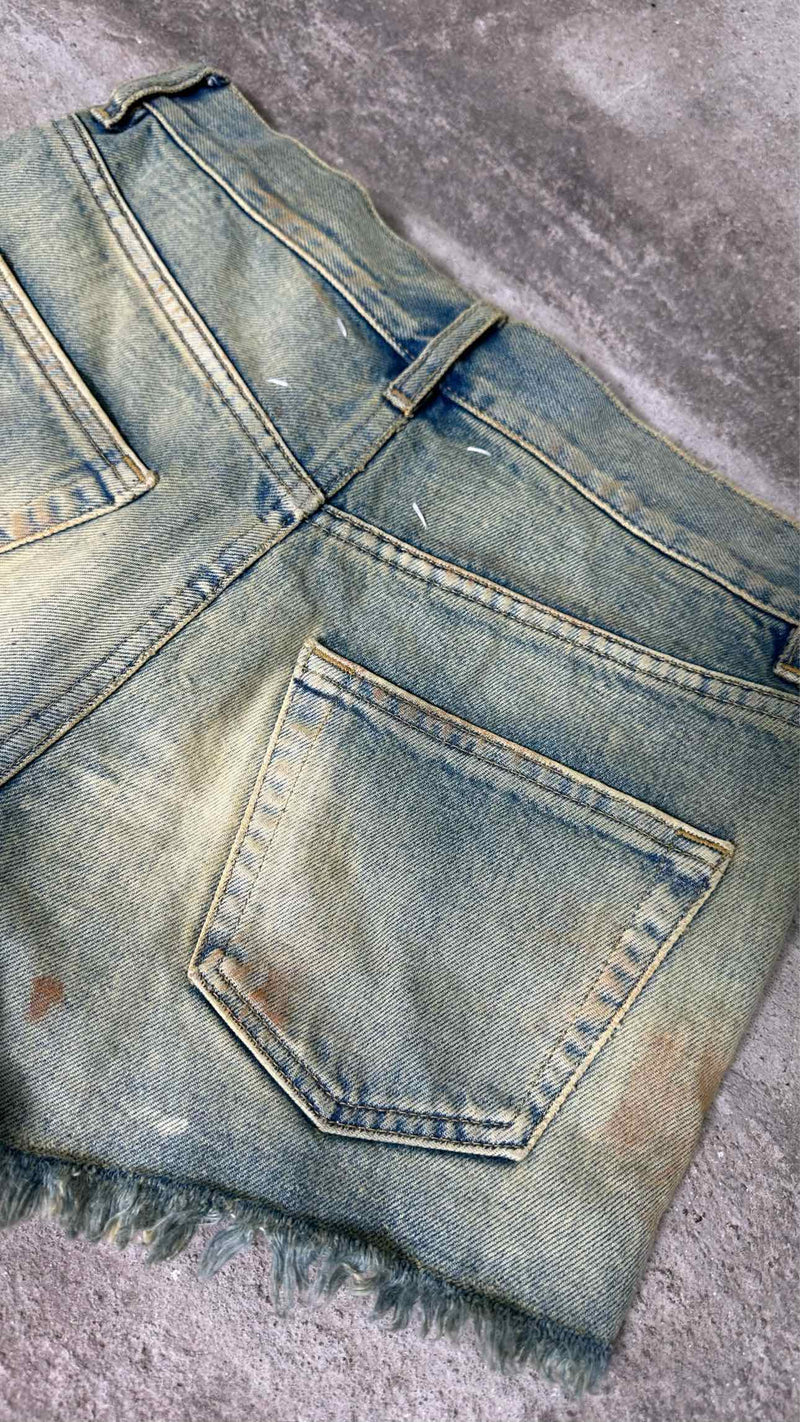 Margiela Distressed Short Denim Shorts