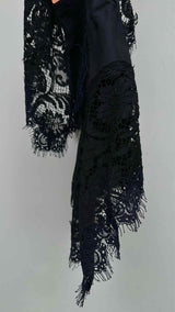 Sacai N/S Lace Backless Oversized Blouse