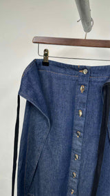 MM6 Button-Up Wrap Denim Skirt