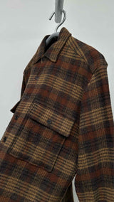 Evan Kinori Plaid Flannel Wool Shirt