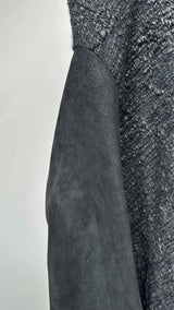 Masnada Suede Sleeve Full-Zip Hoodie