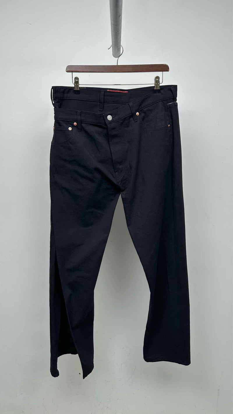 Junya Watanabe MAN X Levi's Asymmetrical Layered Wrap Wide Jeans