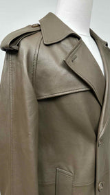 Coach Leather Trench Coat