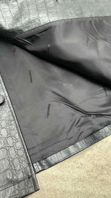 Supreme Croco Embossed Faux-leather Car Coat