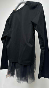 Noir Kei Ninomiya Tulle-bottom Light Cardigan