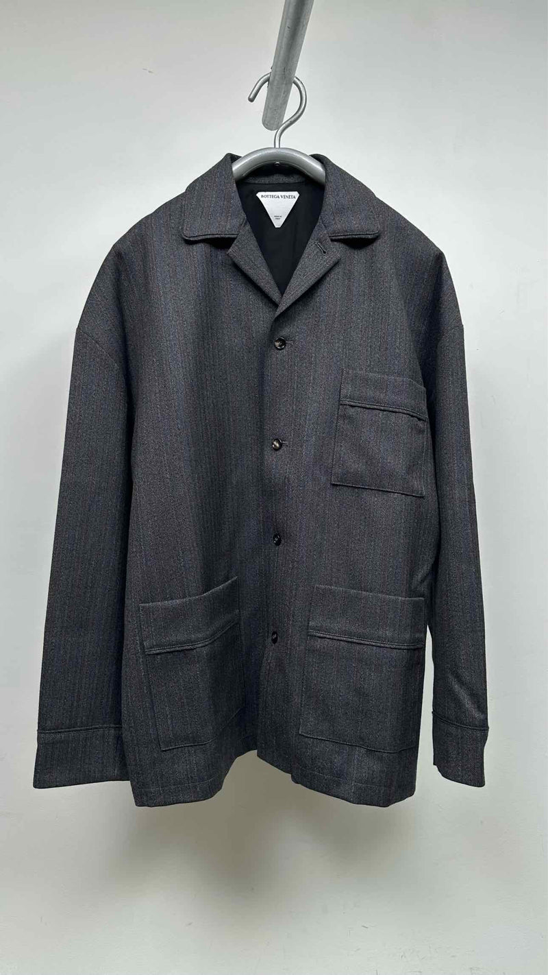 Bottega Veneta Herringbone Stripe Chore Work Jacket