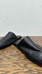 Saint Laurent Leather Plaza Mules