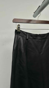 Balenciaga Leather Midi Skirt