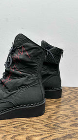 Yohji Yamamoto Wrinkly Back-Zip Boots