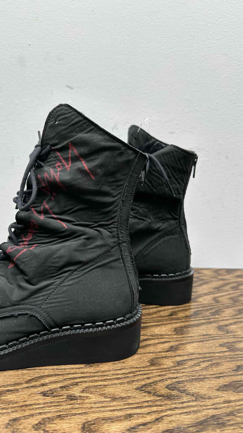Yohji Yamamoto Wrinkly Back-Zip Boots