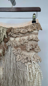 Rodarte Mixed-media Hand-knit Fringe Long Skirt