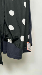 Balenciaga L/S Polka-dot Pussy-bow Blouse